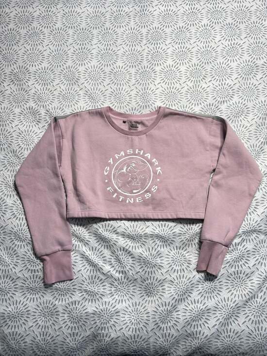 Gymshark Tops - Gymshark Women's Cropped Logo Sweatshirt Pink Size M